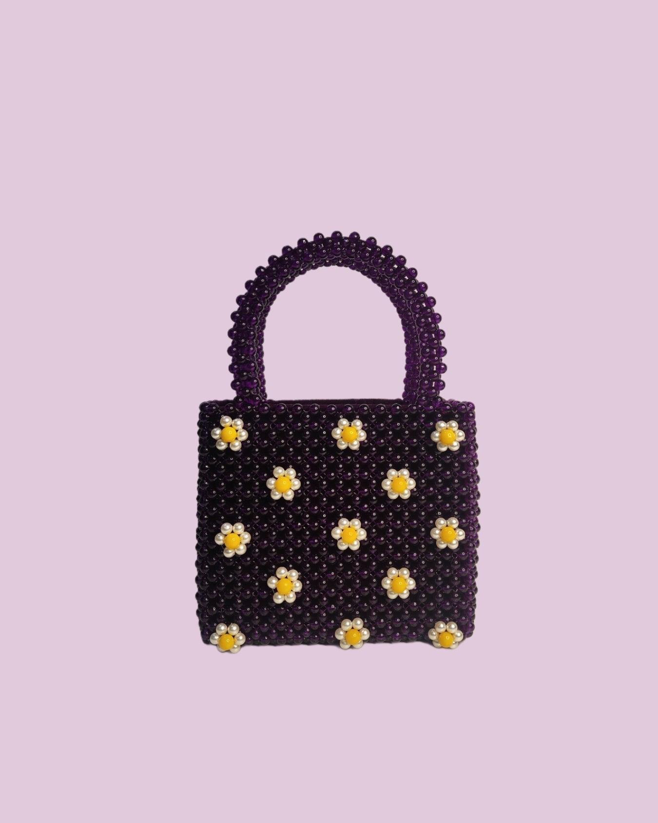 Daisy crystal and pearl bag - kusha Kapila