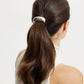 Silver metal anti rust hair tie