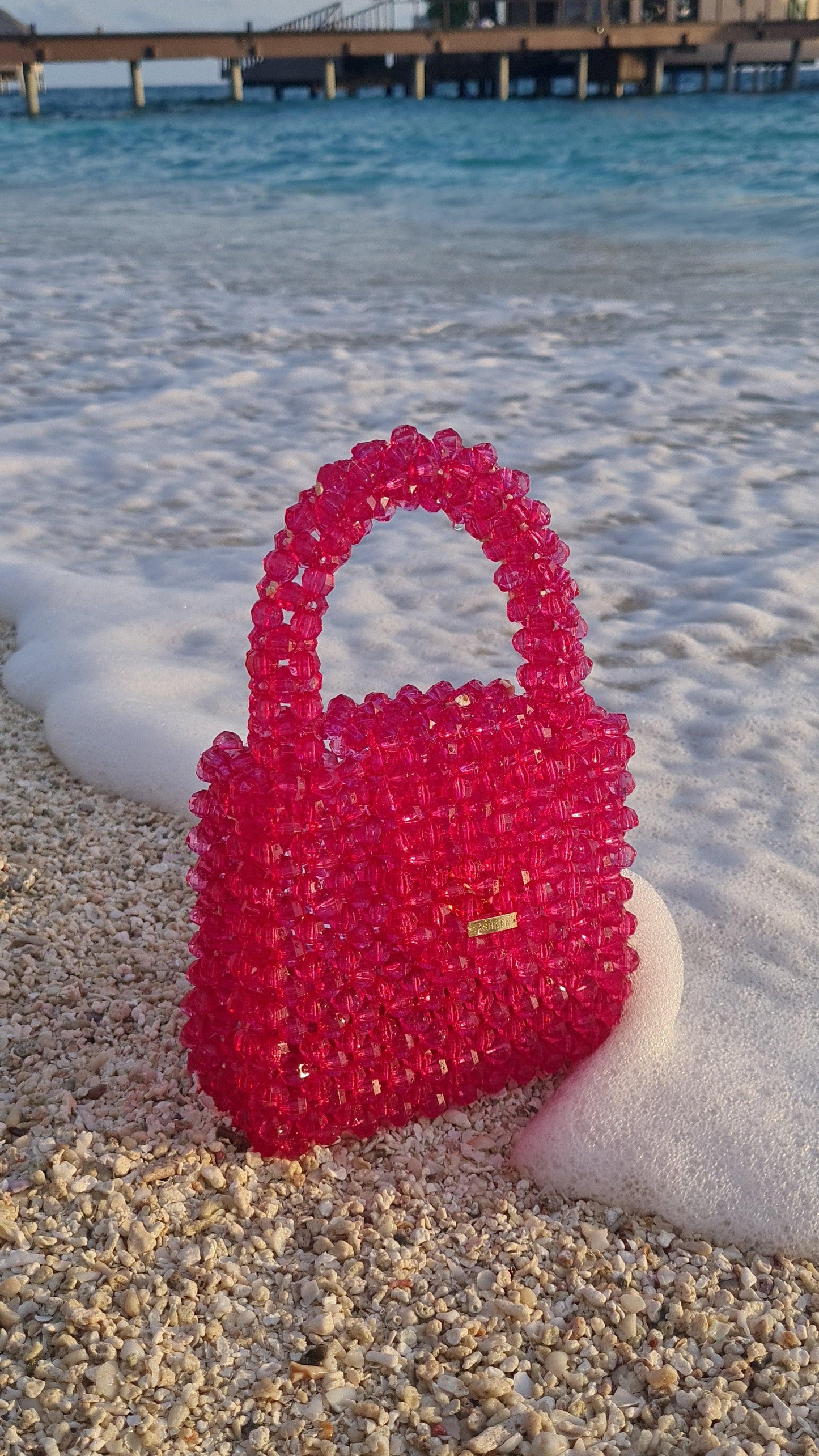 The Pink Grapefruit Handbag -  Size: 6*6*3 inches Sling: No Material : Arcylic & Glass mix Available on pre-order basis - 4 business days making time The Pink Grapefruit Handbag Size: 6*6*3 inches Sling: No Material : Arcylic & Glass mix Available on pre-order basis - 4 business days making time