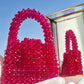 The hot Pink -  A perfect match to all your dates Pink Crystal Mini Handbag Size: 14*11*8cm Sling: Golden Sling chain Lining: No Lining Crystal: Glass Made on pre-order basis (3-4 making days) The hot Pink A perfect match to all your dates Pink Crystal Mini Handbag Size: 14*11*8cm Sling: Golden Sling chain Lining: No Lining Crystal: Glass Made on pre-order basis (3-4 making days)