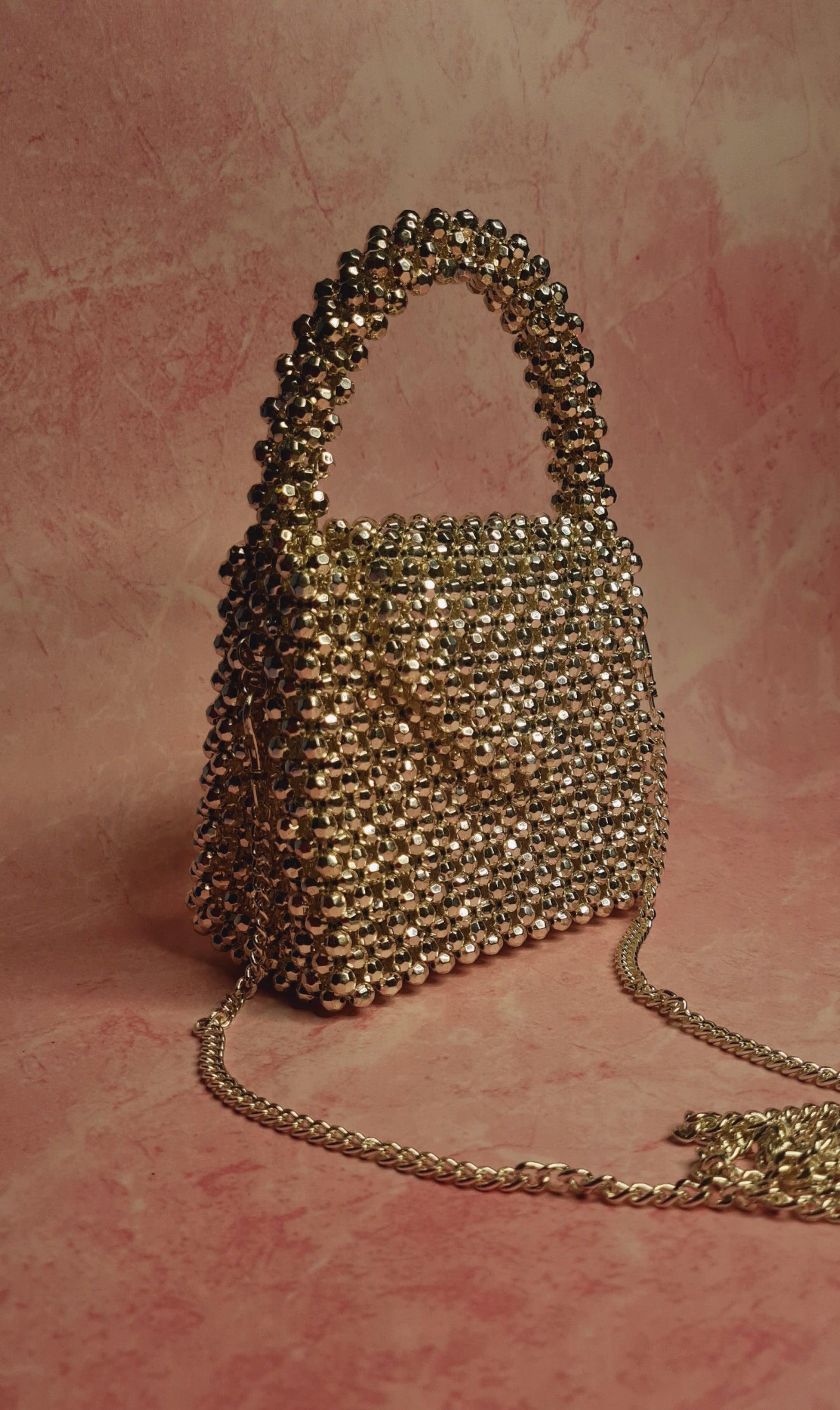 Silvery Bling - Mid size -  Mid size Silvery Bling bag Size - 6*6*3 inches Crystals - Arcylic Sling - Yes Lining - No Available on pre-order basis - 4 business days making time Silvery Bling - Mid size Mid size Silvery Bling bag Size - 6*6*3 inches Crystals - Arcylic Sling - Yes Lining - No Available on pre-order basis - 4 business days making time