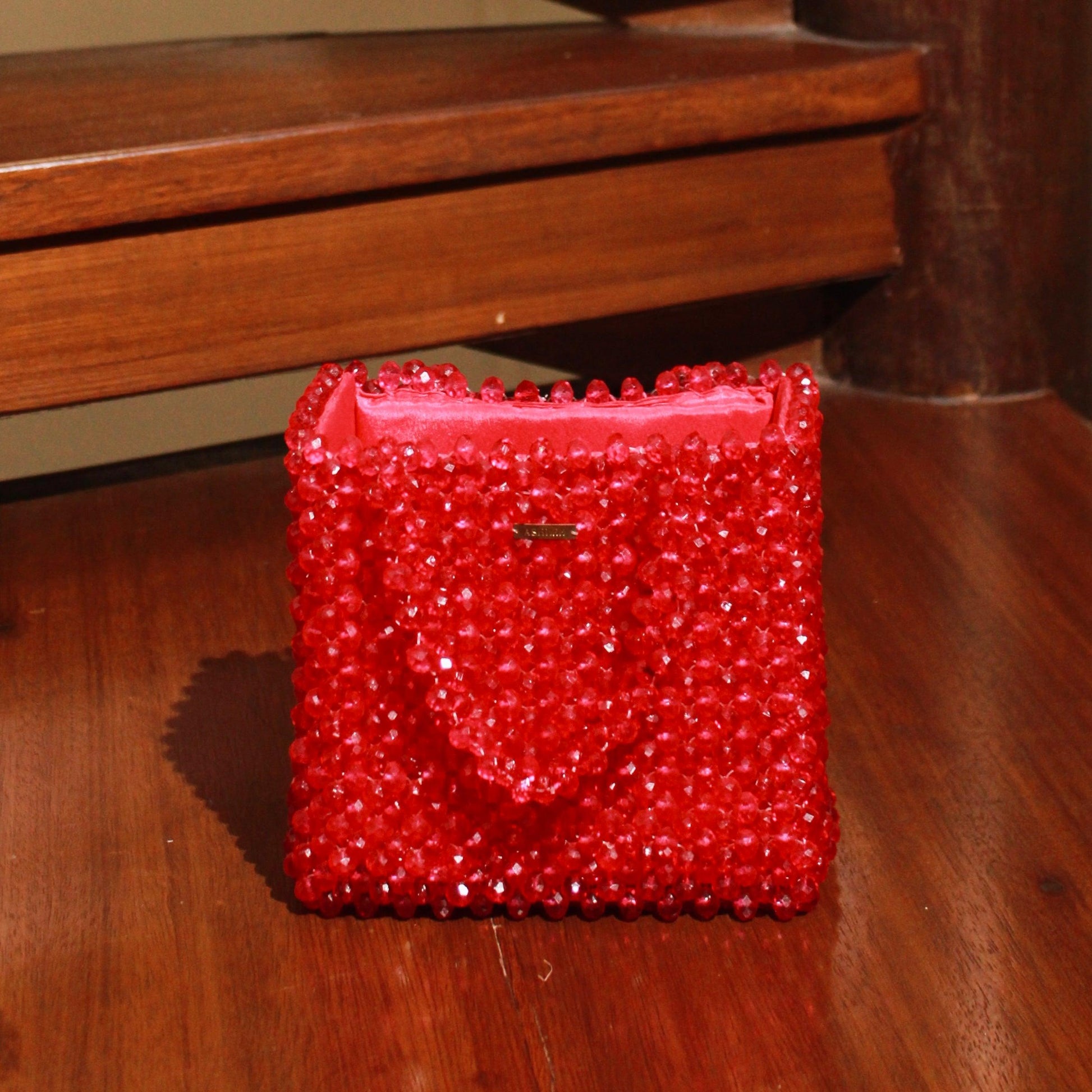 Pink crystal Mid size bag -  Pink crystal Mid size bag with Satin lining Size : 6*6*3 inches without handle Pink crystal Mid size bag Pink crystal Mid size bag with Satin lining Size : 6*6*3 inches without handle